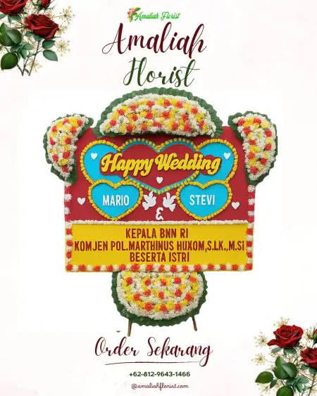 Papan Bunga Pernikahan Podorejo